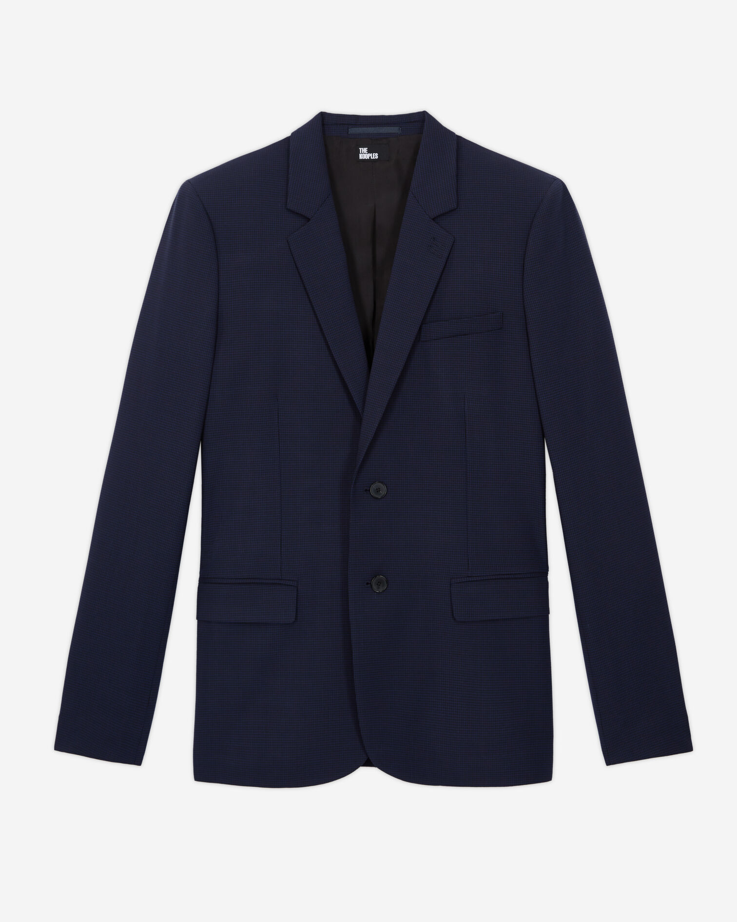 Wollsakko mit Hahnentritt-Motiv, BLACK / NAVY, hi-res image number null