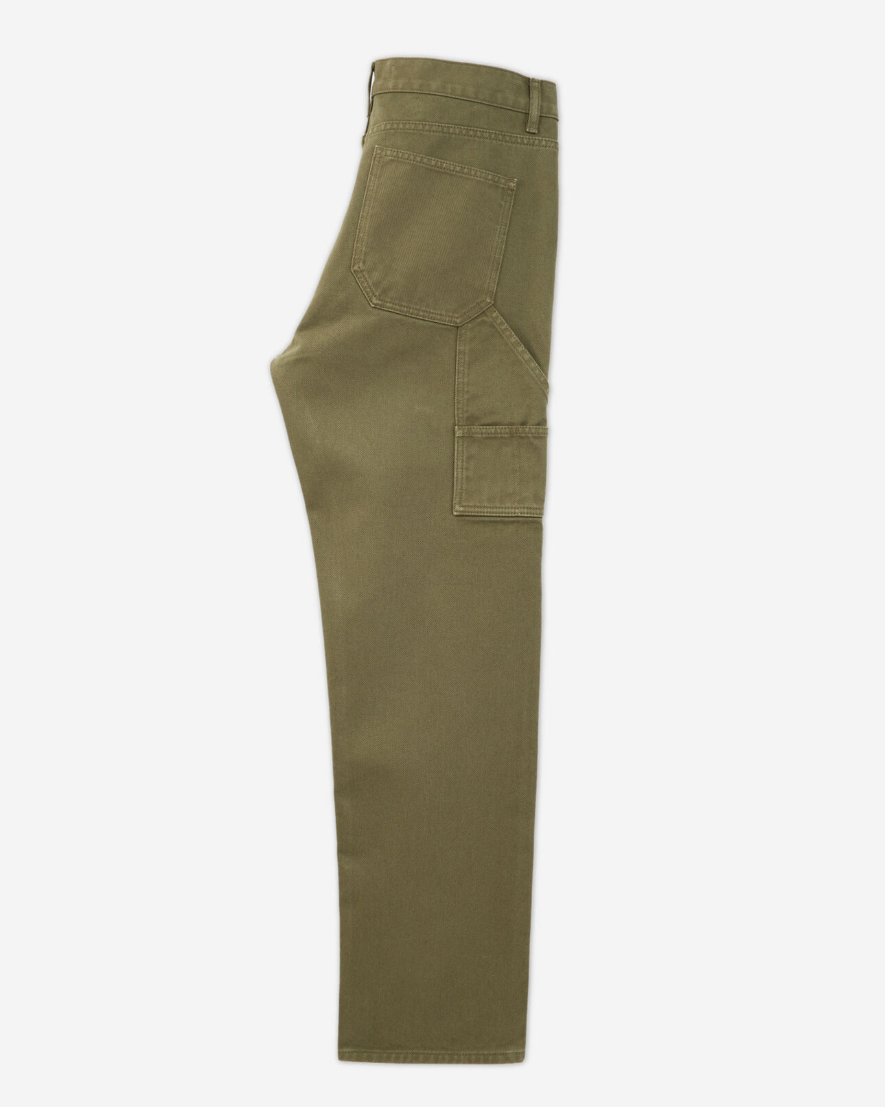 The Kooples MEN KAKI khaki straight-cut jeans w/ five pockets