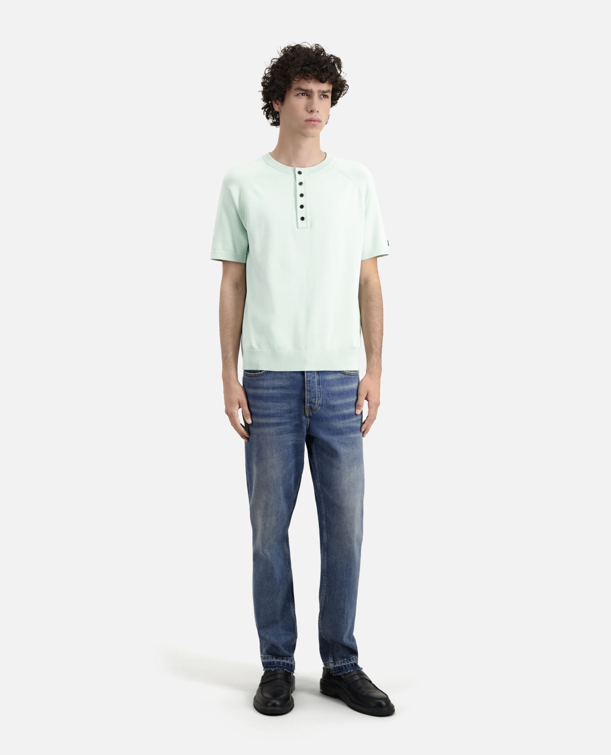 Camiseta verde punto para hombre, OCEAN, hi-res image number null