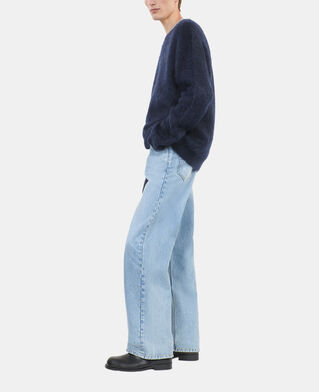 The Kooples HERREN NAVY marineblauer pullover aus mohair und wolle