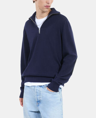 The Kooples HERREN NAVY marineblauer pullover aus wolle