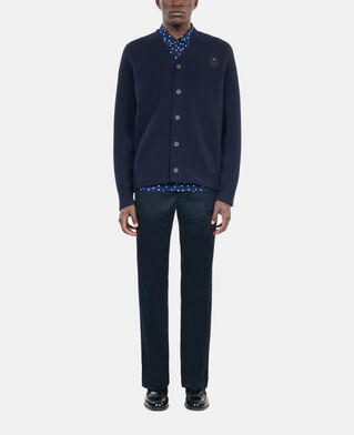 The Kooples MEN NAVY navy blue wool cardigan