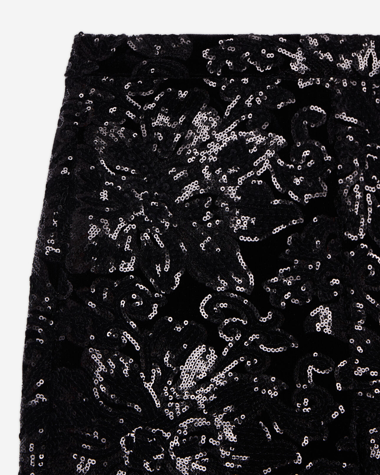 The Kooples DAMEN BLACK schwarze hose aus samt mit pailletten