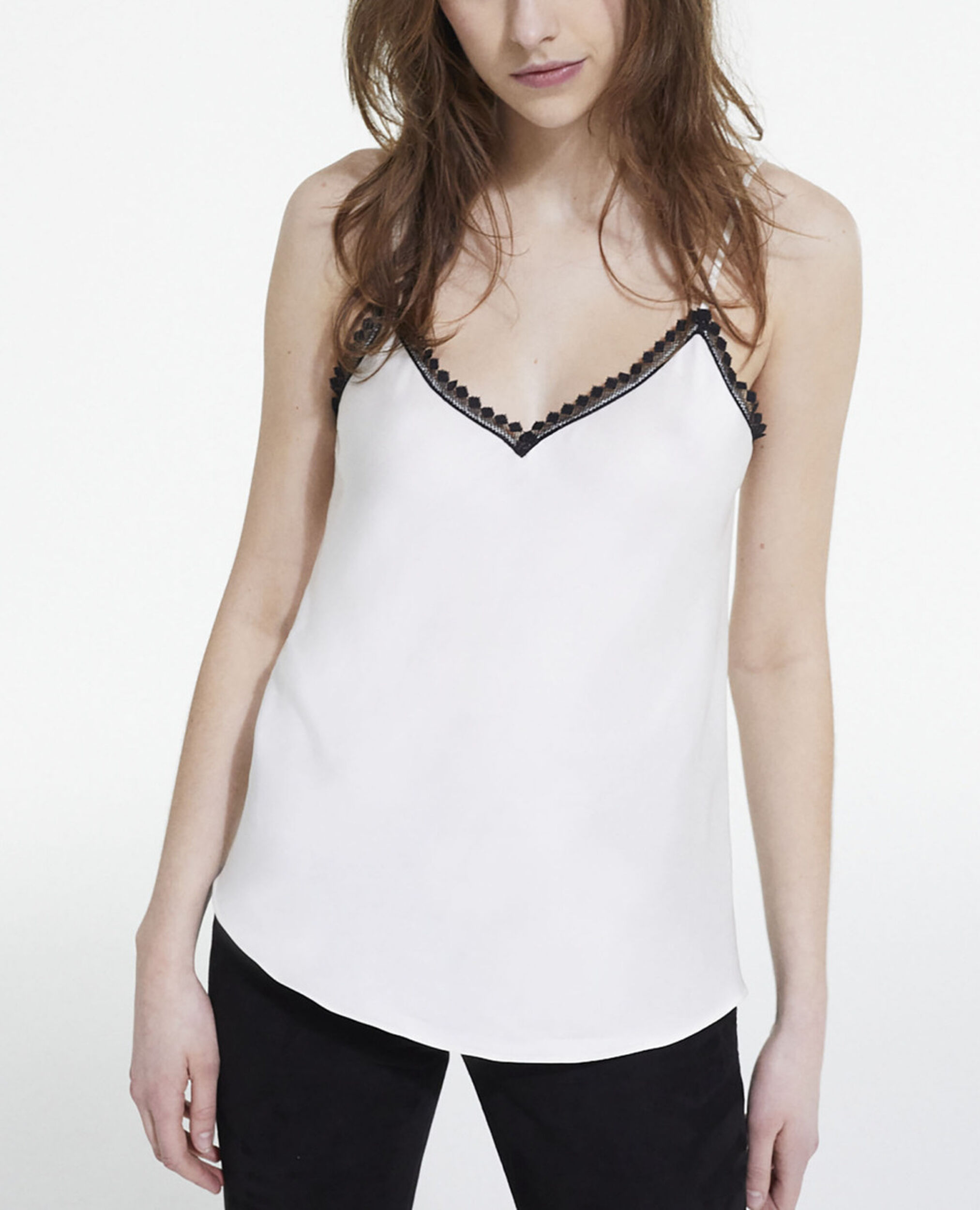 White camisole, WHITE, hi-res image number null