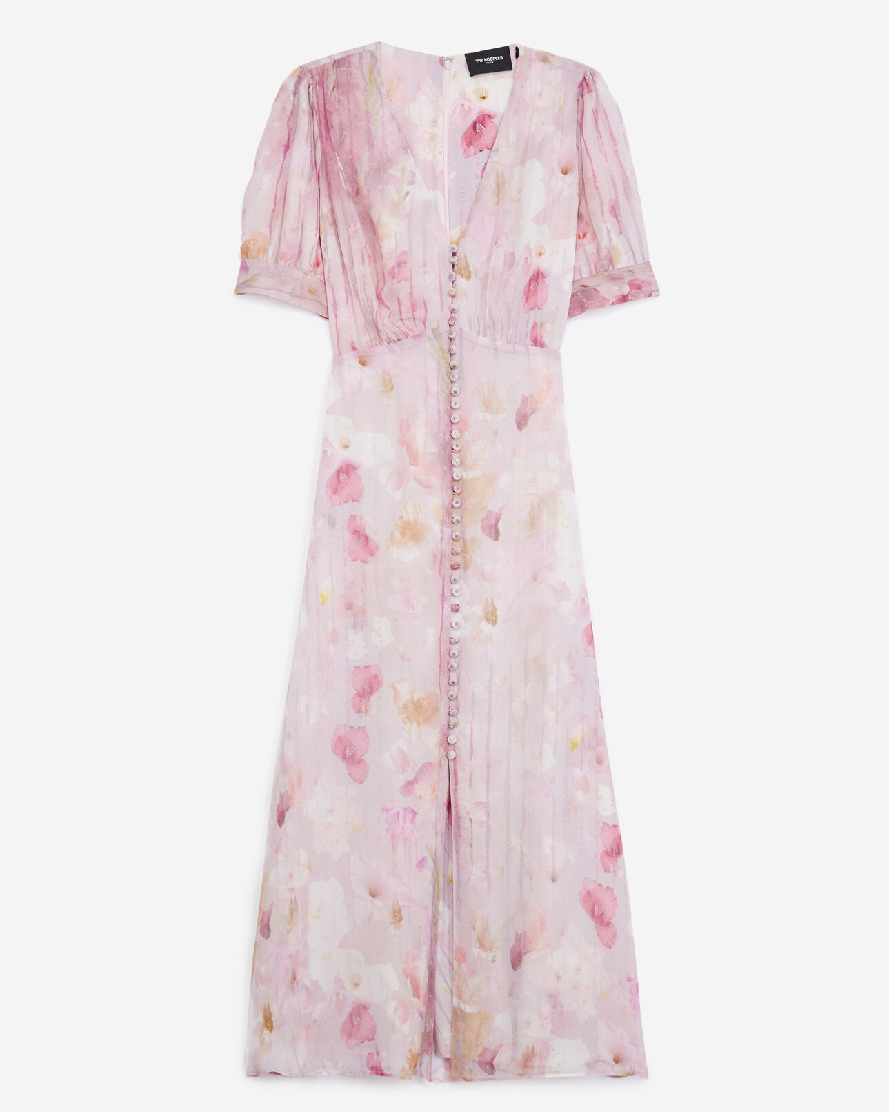 The Kooples FEMME PINK robe longue imprimée fleuri