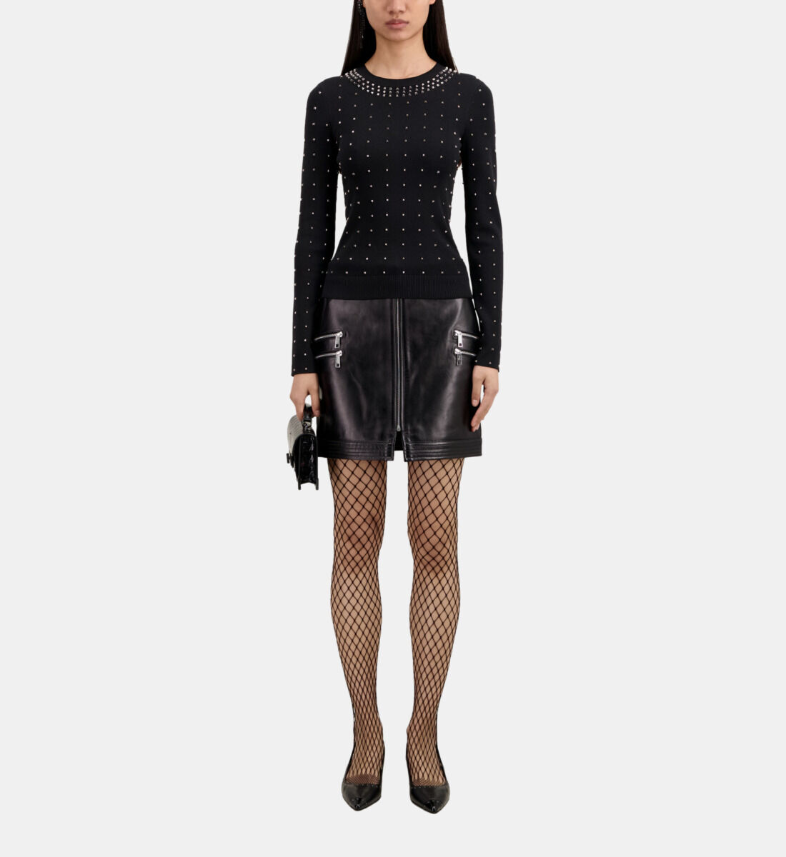 Black sweater with spikes