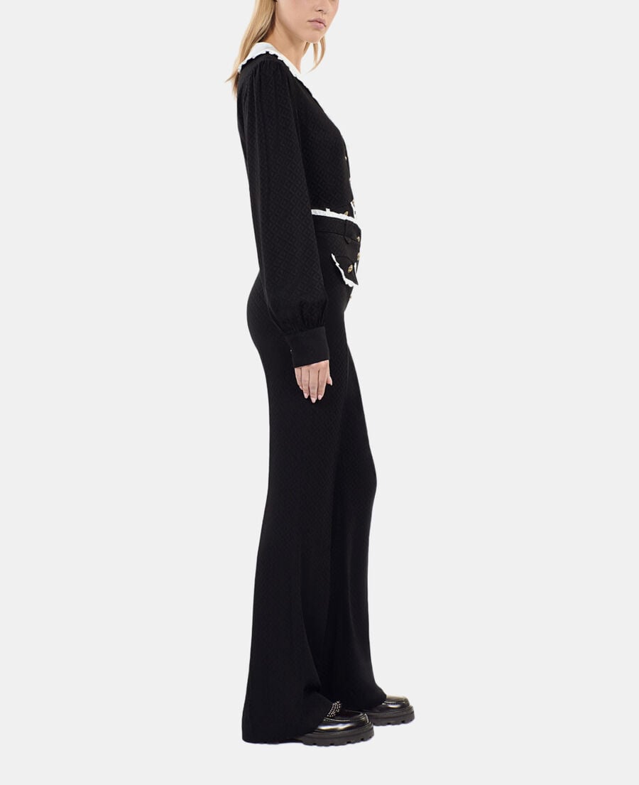 The Kooples WOMEN BLACK black flare trousers