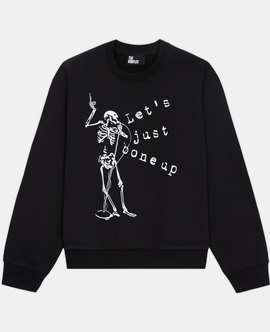 The Kooples WOMEN BLACK black screen print sweatshirt