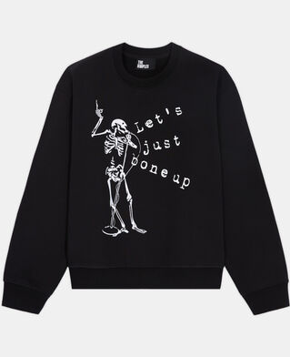 The Kooples WOMEN BLACK black screen print sweatshirt