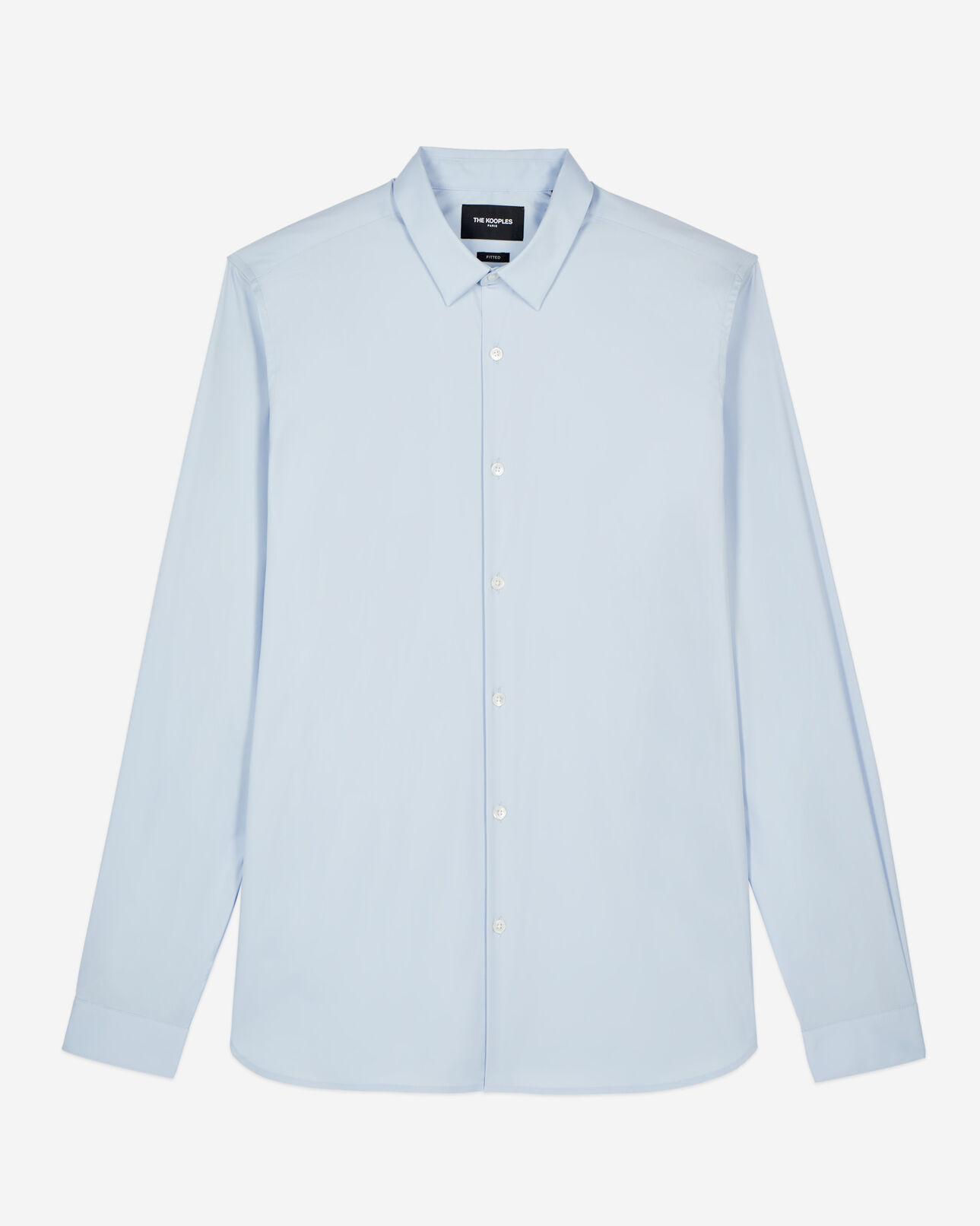 The Kooples MEN BLUE SKY sky blue poplin formal shirt