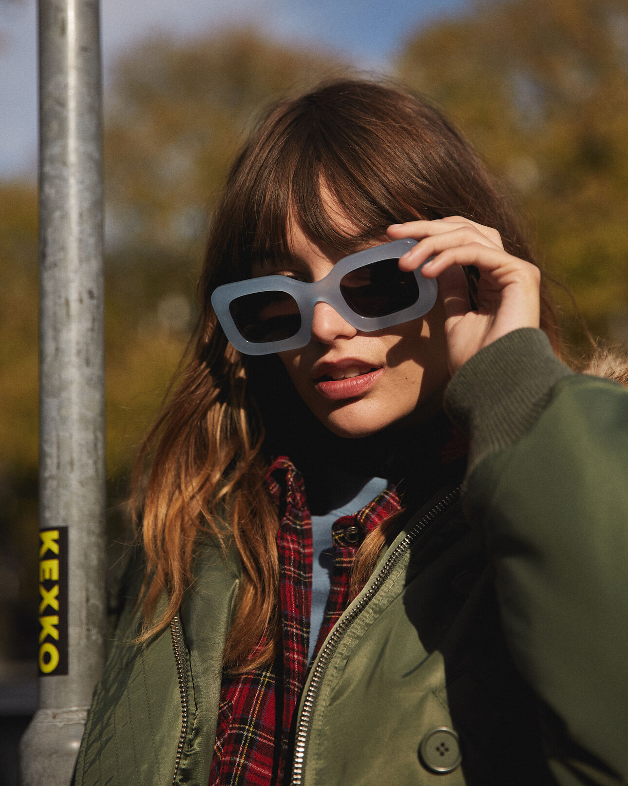 The Kooples FEMME KAKI blouson bombers kaki doublure fourrure