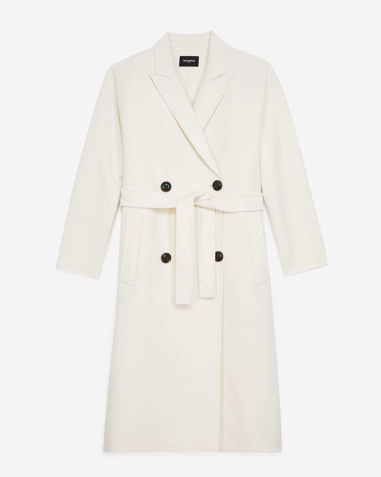 The Kooples DAMEN ECRU wollmantel ecrufarben doubleface oversized