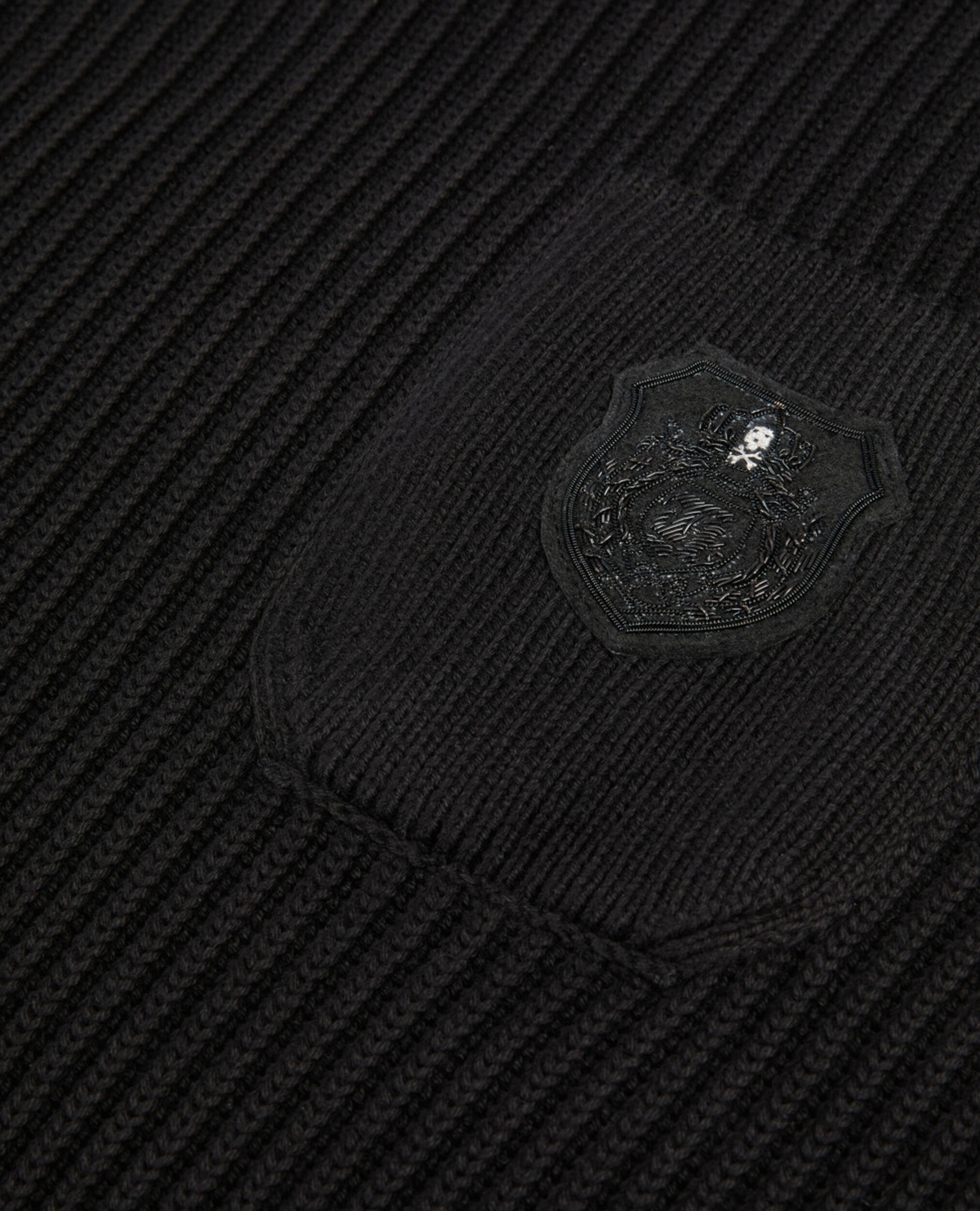 Black cotton sweater, BLACK, hi-res image number null