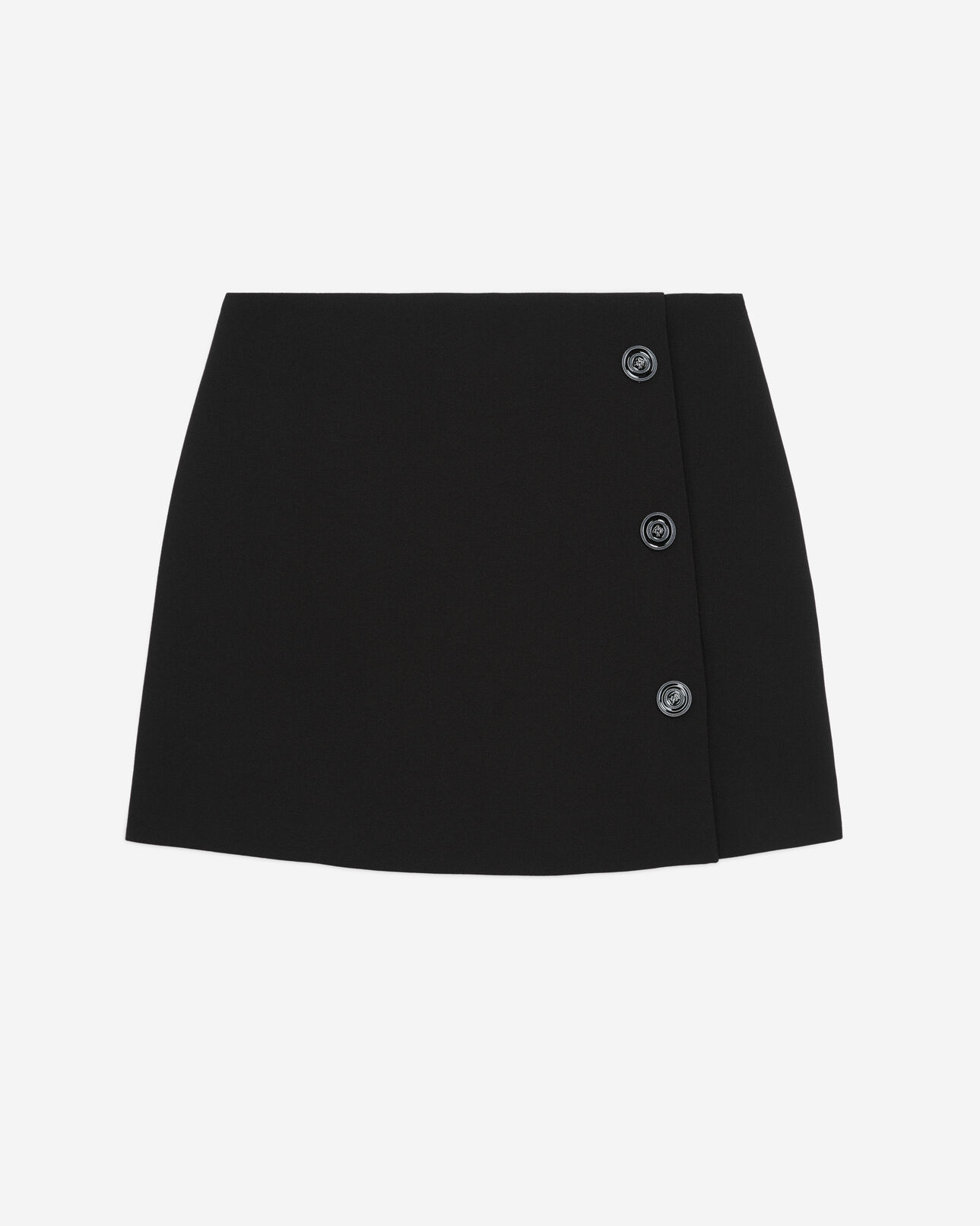 The Kooples WOMEN BLACK short black crepe skirt
