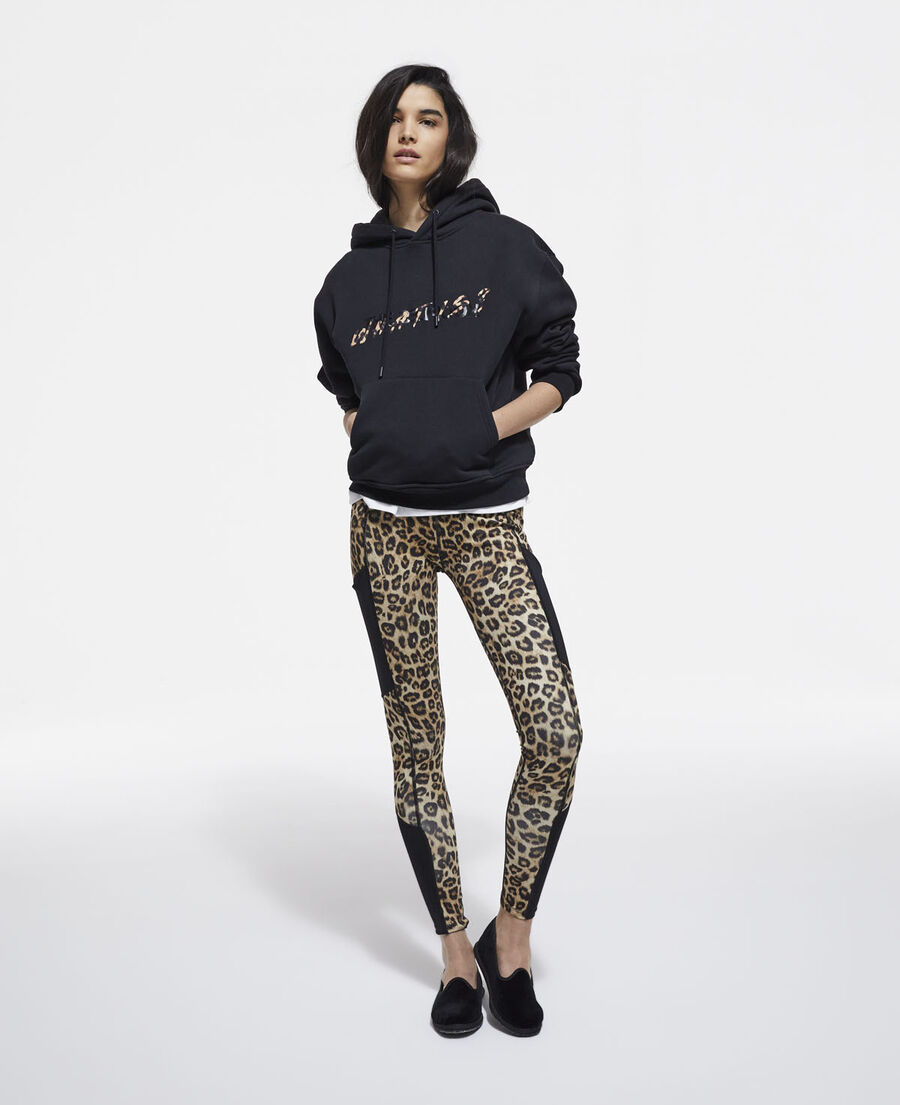 leopard print technical leggings