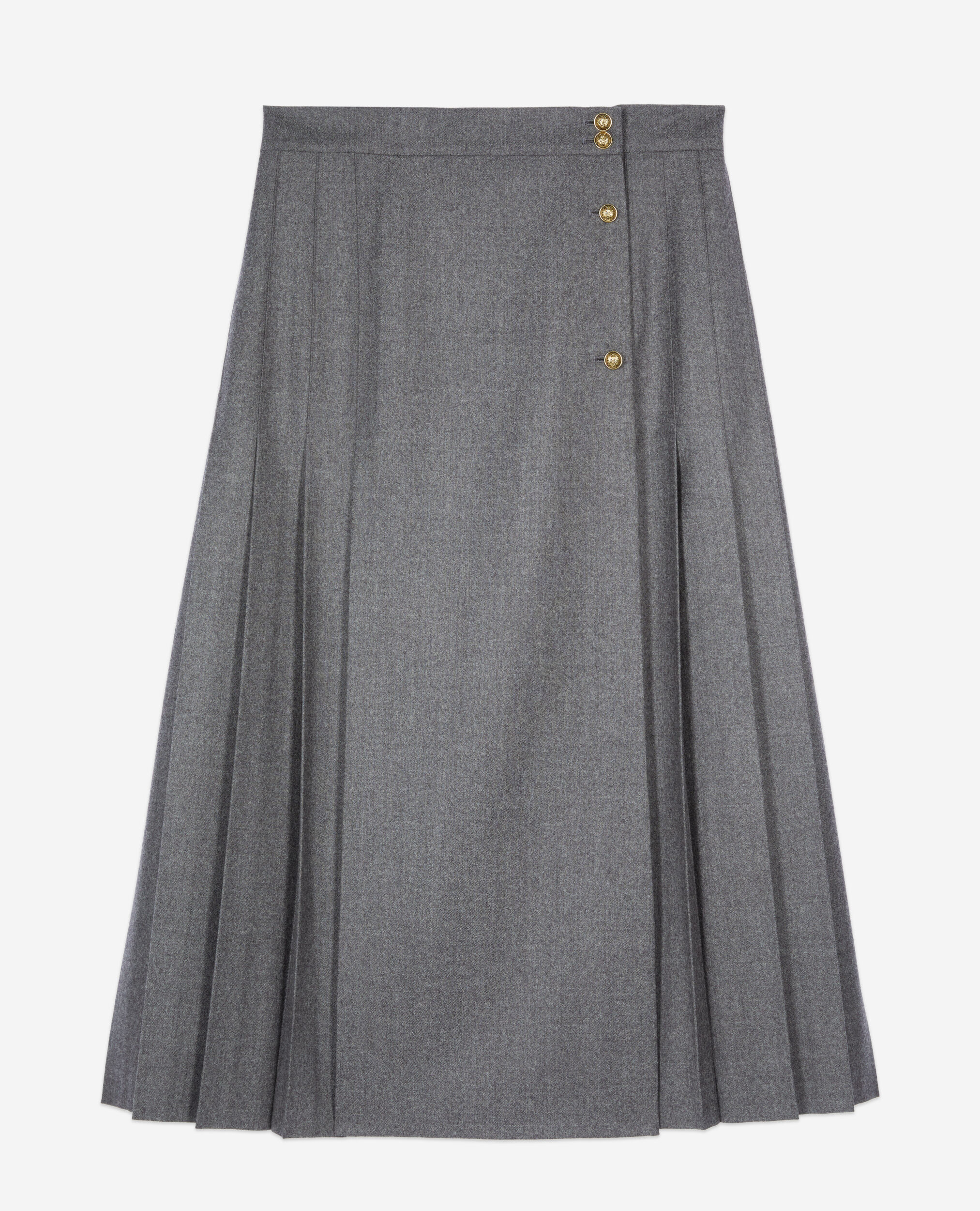 Wool skirt grey deals