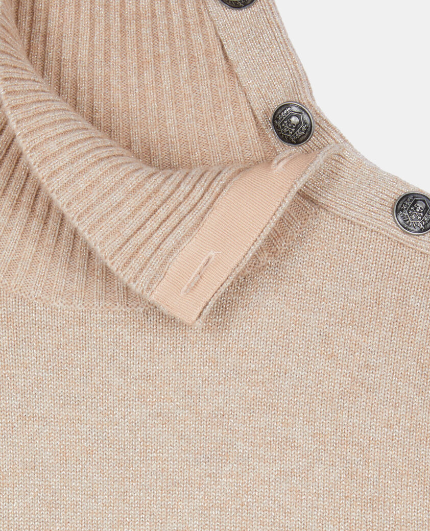 The Kooples FEMME CAMEL pull en laine et cachemire camel