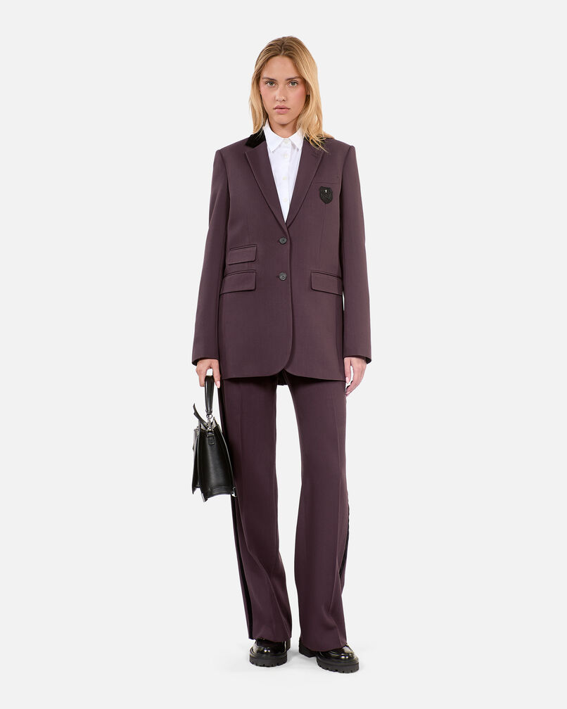The Kooples DAMEN BROWN braune anzugjacke aus wolle