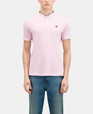 The Kooples H PALE PINK pink cotton polo t-shirt