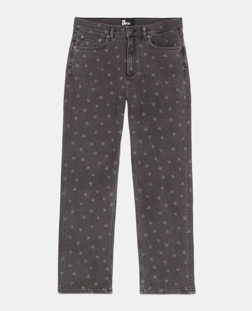 The Kooples DAMEN BLACK boyfriend-jeans mit sterne-print