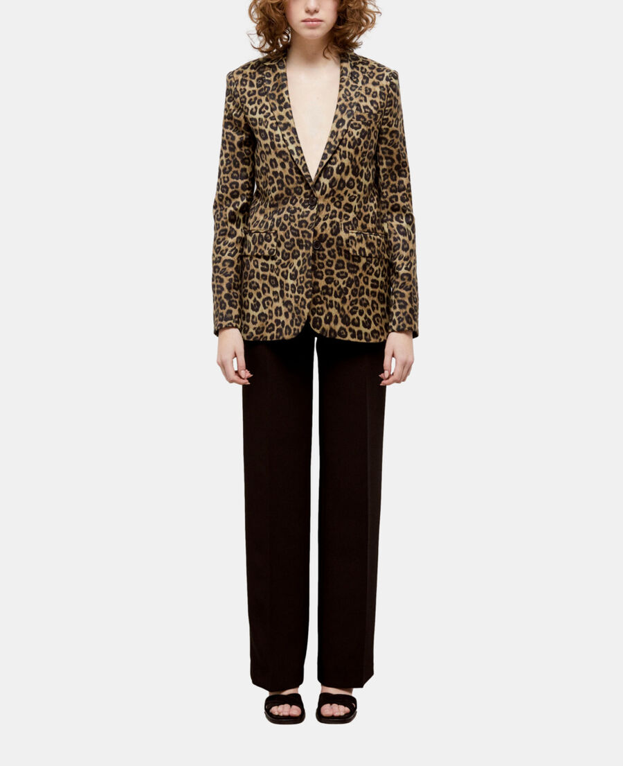 veste droite léopard