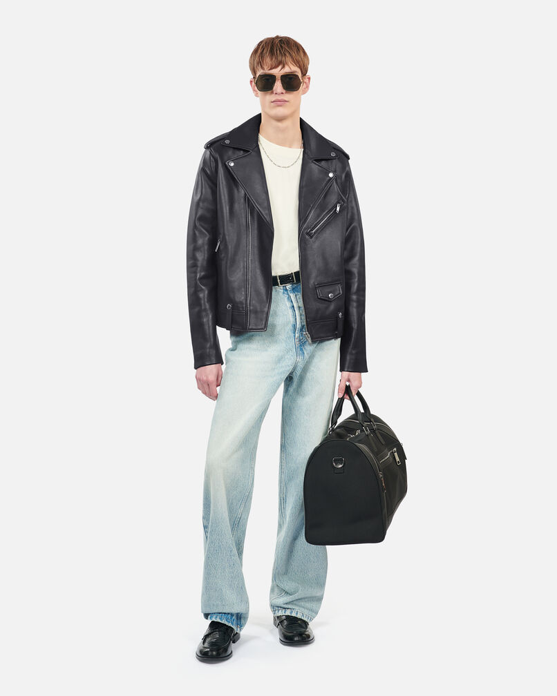 The Kooples MEN BLACK black leather biker jacket