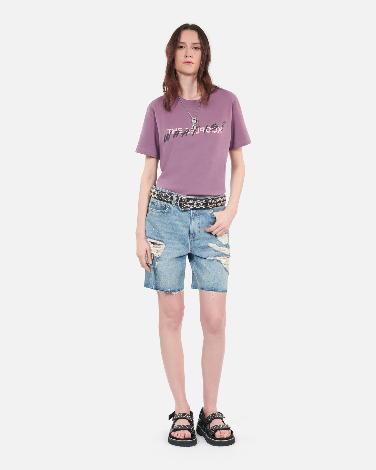 The Kooples FEMME PRUNE t-shirt what is violet 