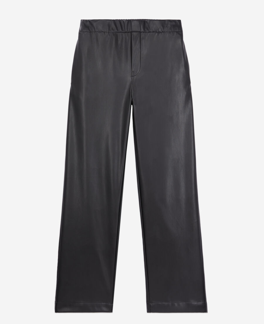 The Kooples F BLACK black leather effect trousers