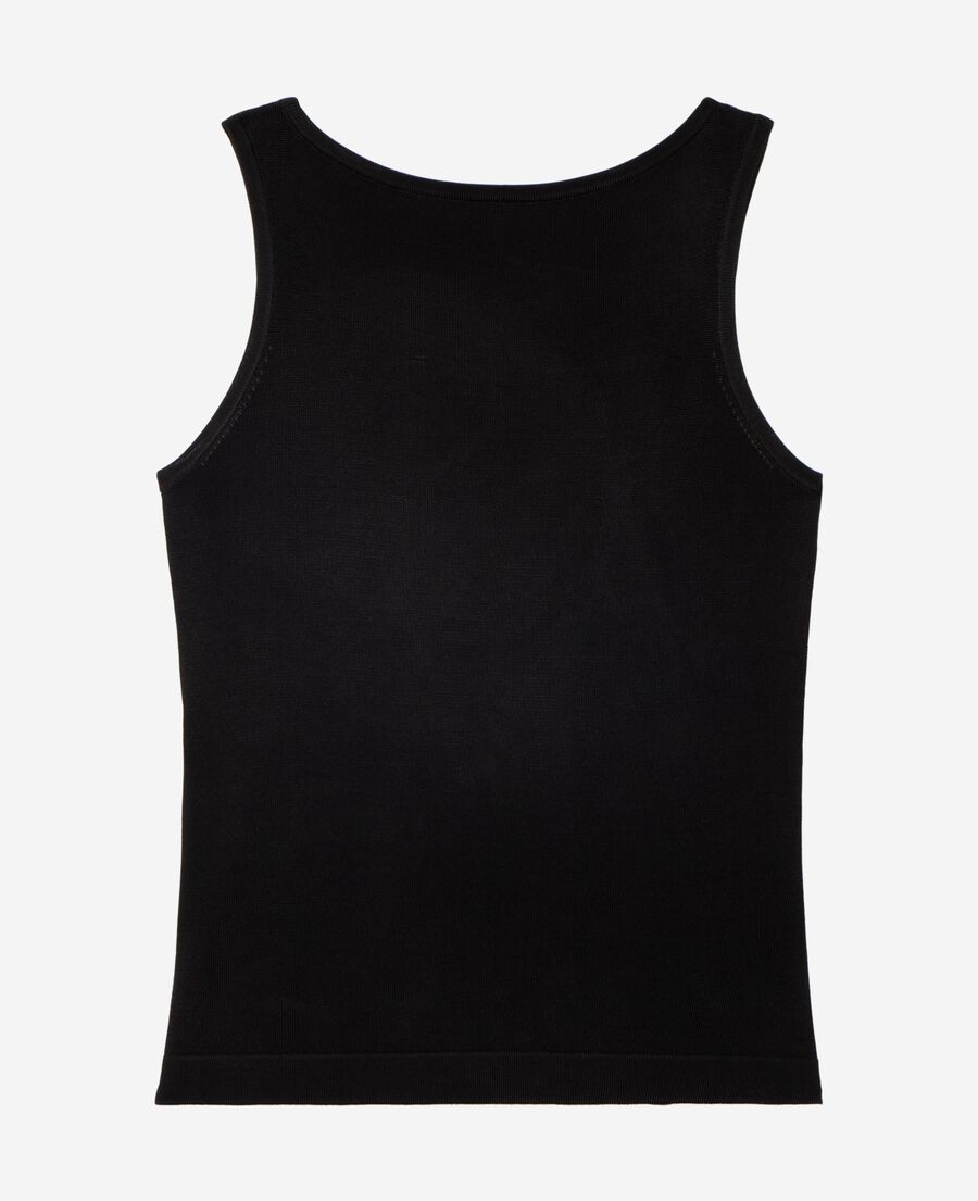 The Kooples WOMEN BLACK mesh top with black chains