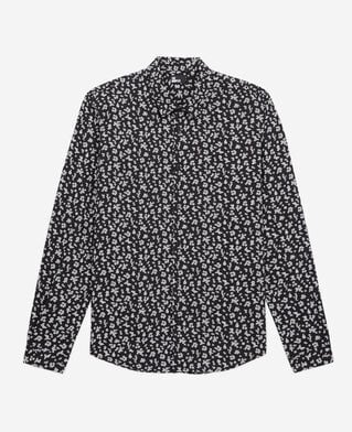 The Kooples HOMME BLACK-ECRU chemise imprimée