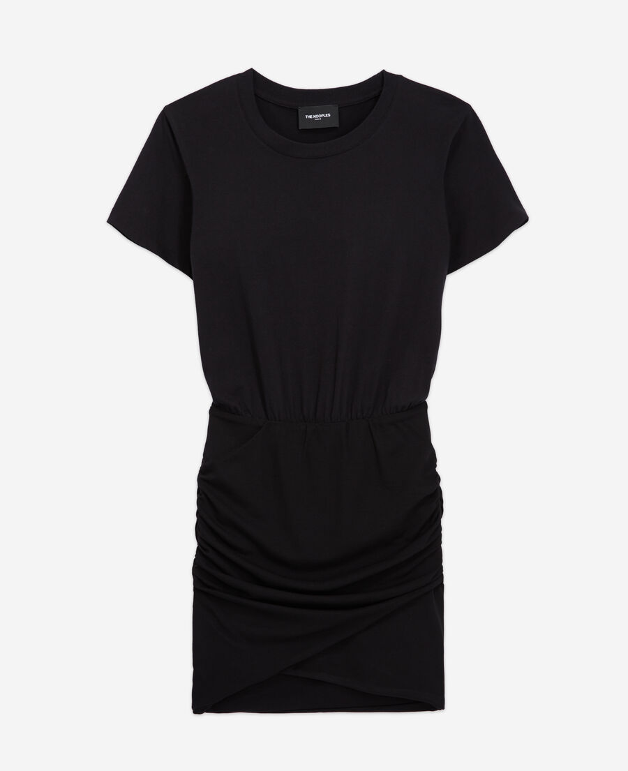 The Kooples FEMME BLACK robe courte en coton noire