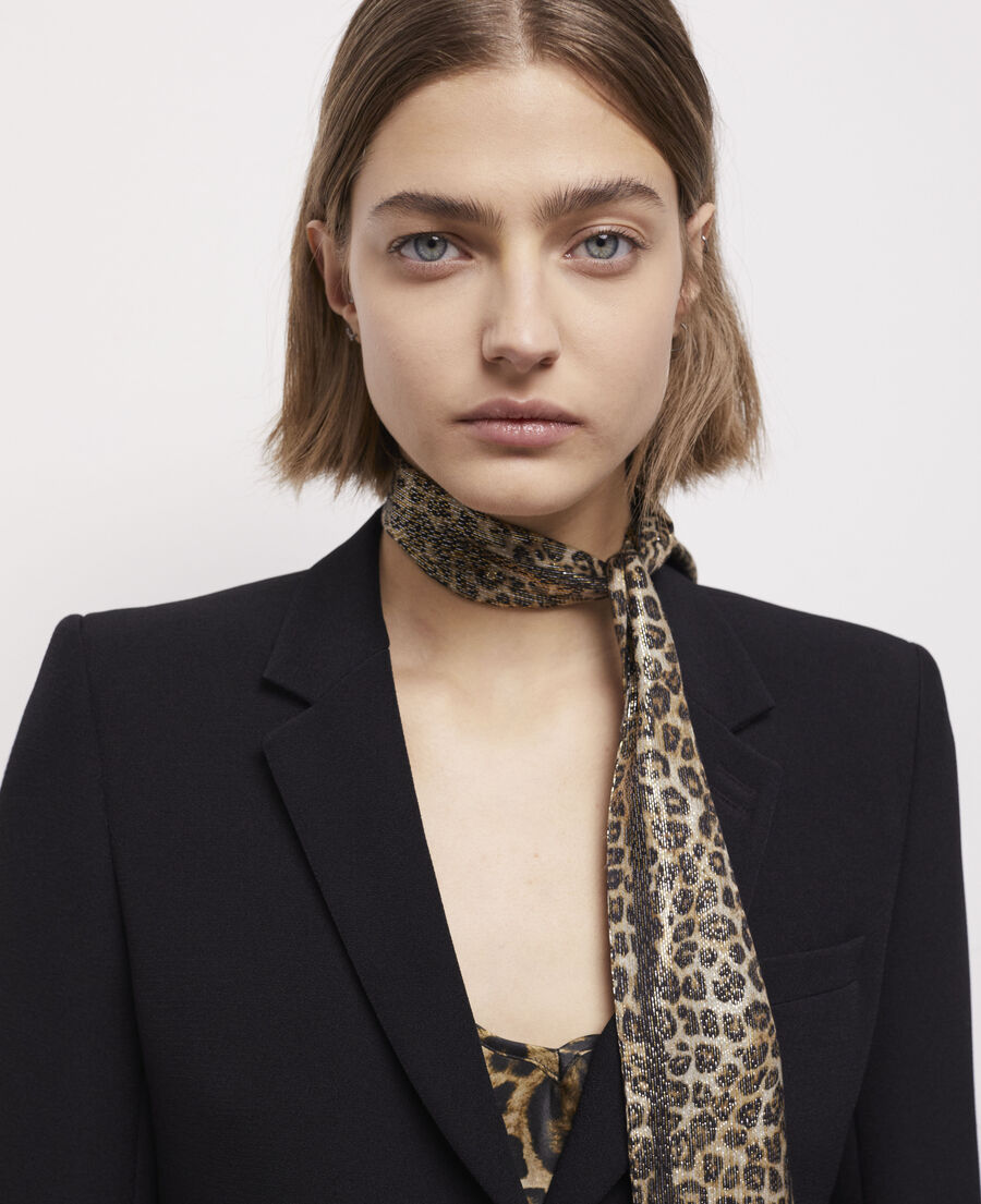 leopard-print scarf