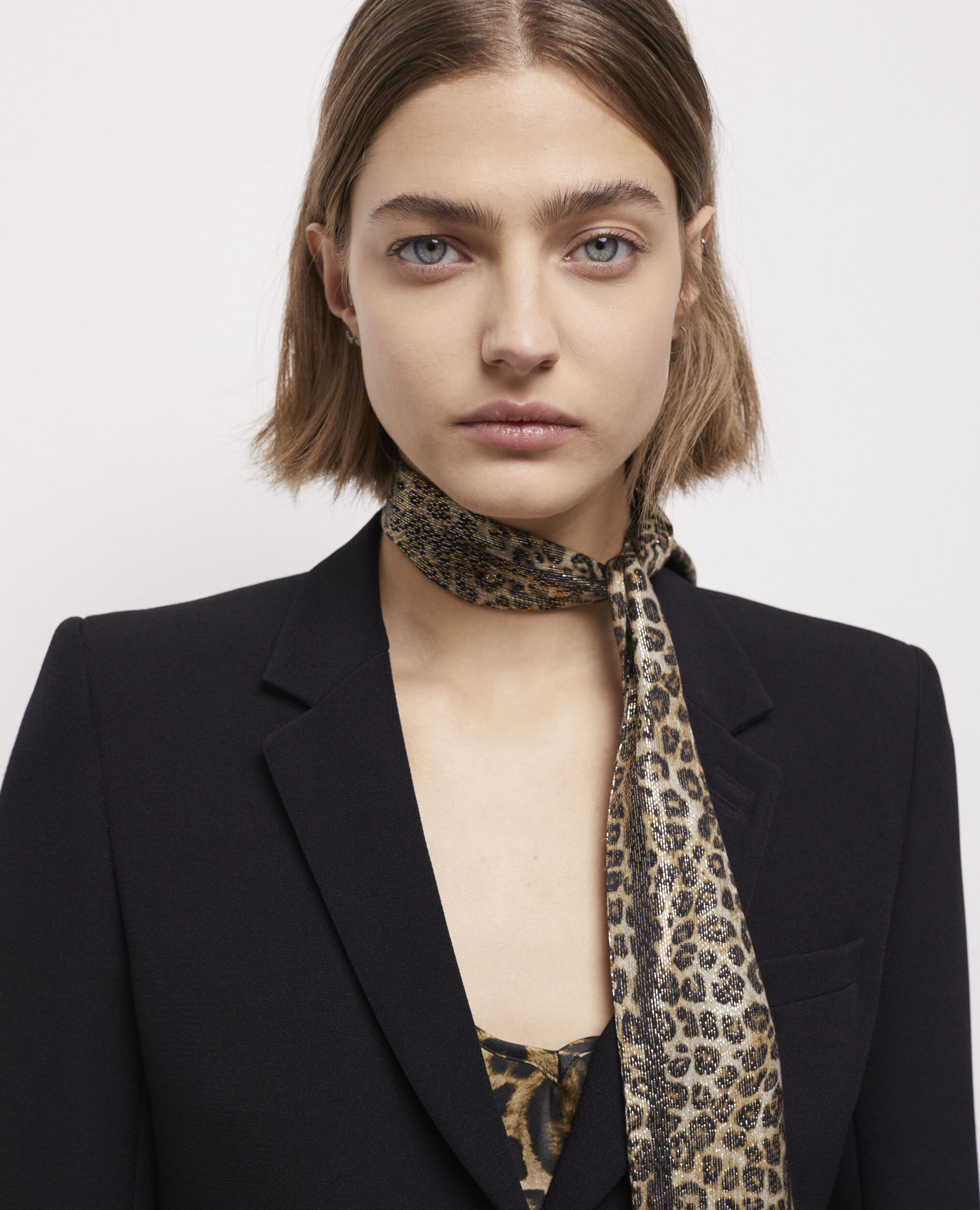 The Kooples leopard-print scarf, a must-have for your wardrobe. Available  for men and women on our website now!