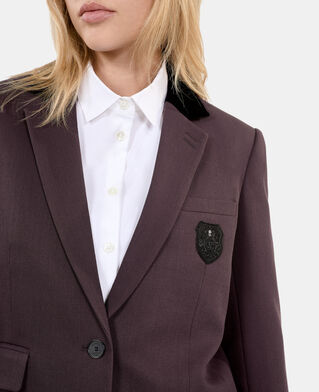 The Kooples DAMEN BROWN braune anzugjacke aus wolle