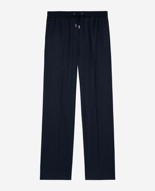 The Kooples WOMEN DARK NAVY black wool pants