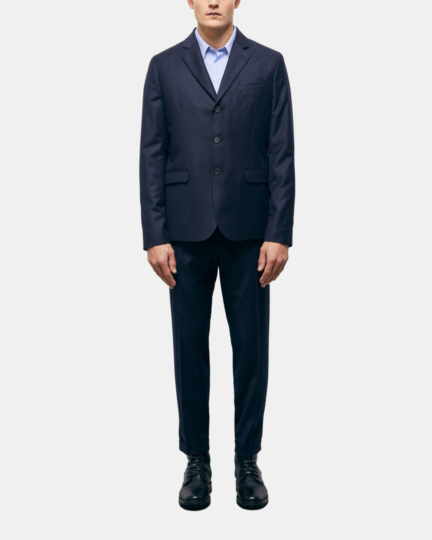 Navy blue wool suit jacket, NAVY, hi-res image number null