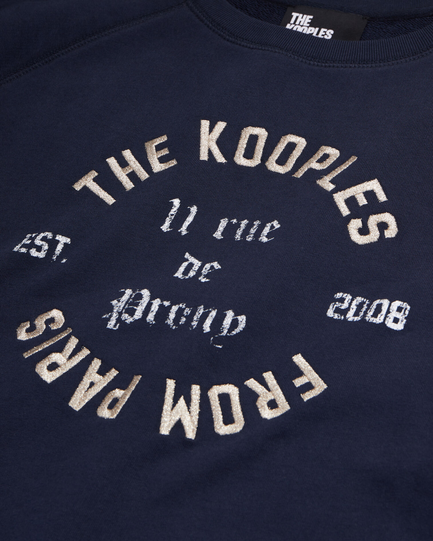 Sweatshirt bleu marine avec sérigraphie 11 Rue de Prony, NAVY, hi-res image number null