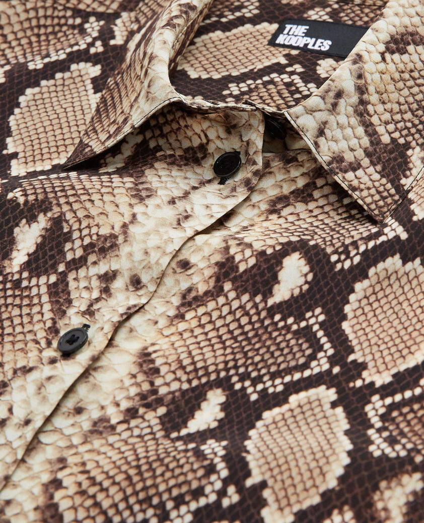 The Kooples WOMEN BEIGE snakeskin print shirt