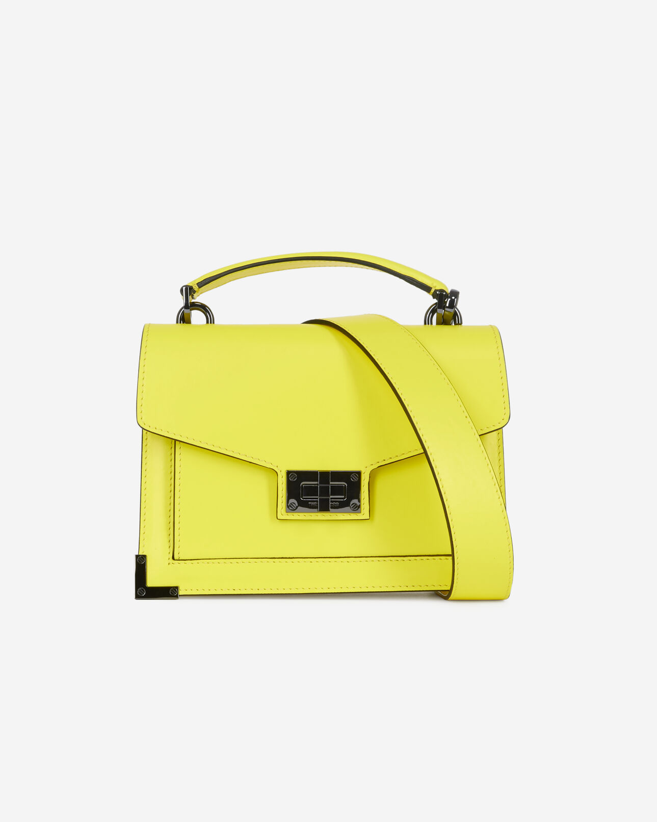 The Kooples WOMEN YELLOW ACID small emily bag in yellow leather