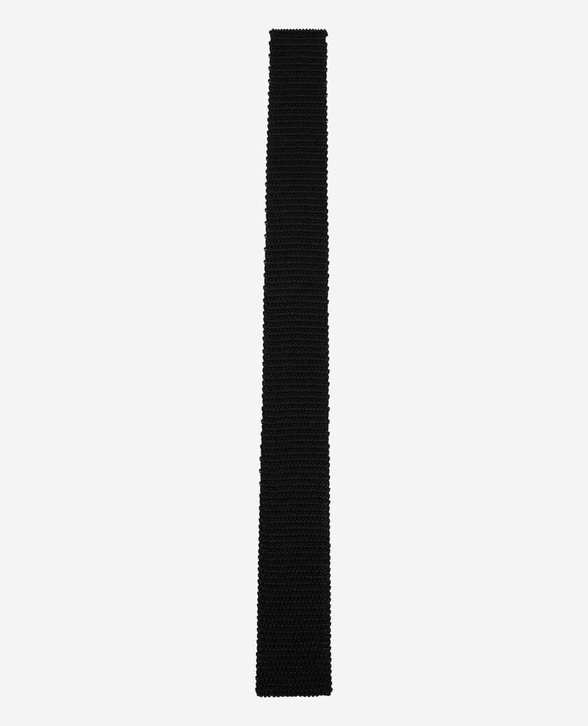 The Kooples HOMME BLACK cravate en soie noire