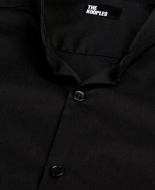 The Kooples HOMME BLACK chemise en smart twill noire