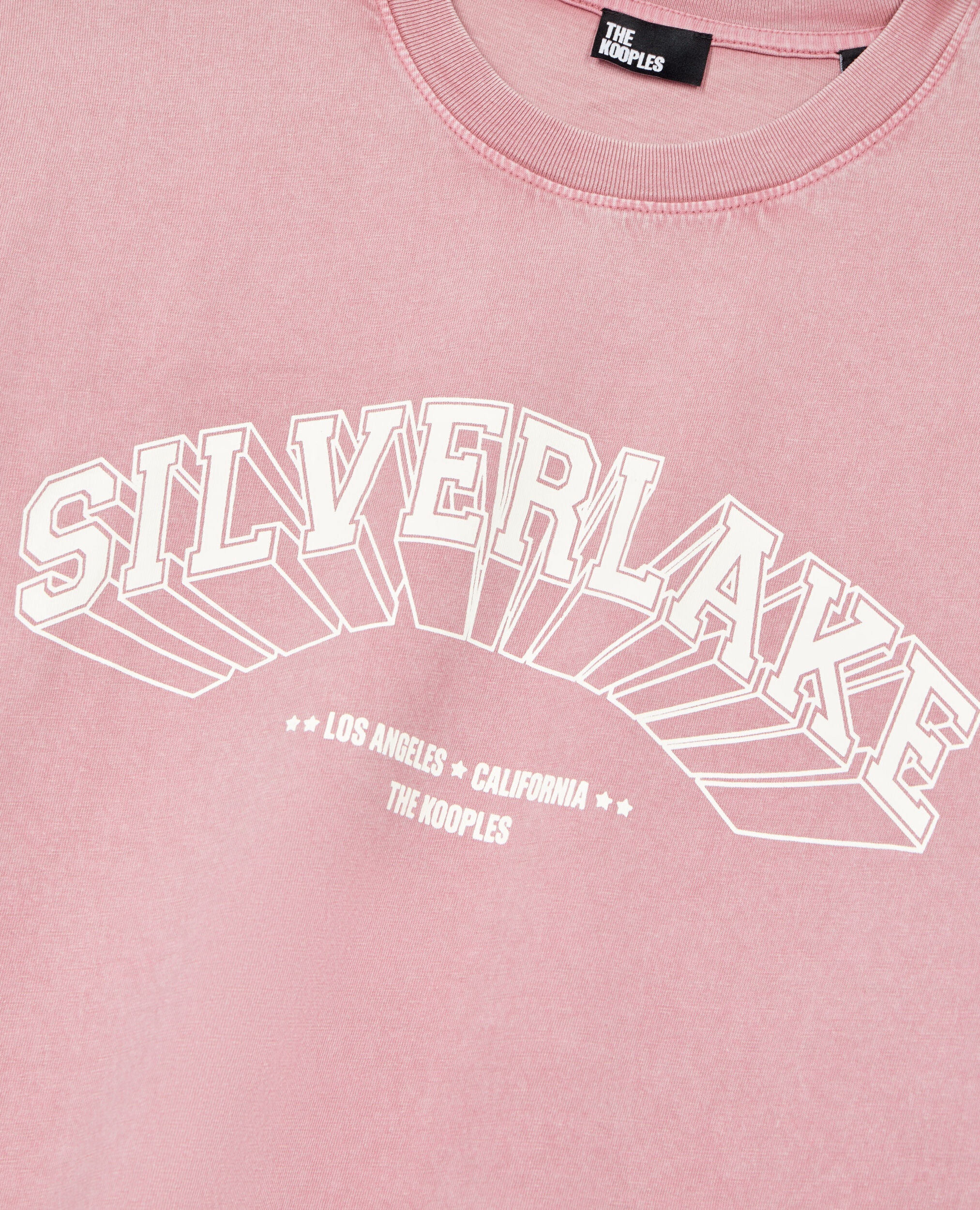 T-shirt avec sérigraphie rose, PINK WOOD, hi-res image number null