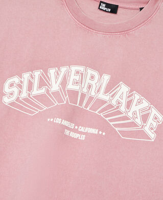 The Kooples HOMME PINK WOOD t-shirt avec sérigraphie rose