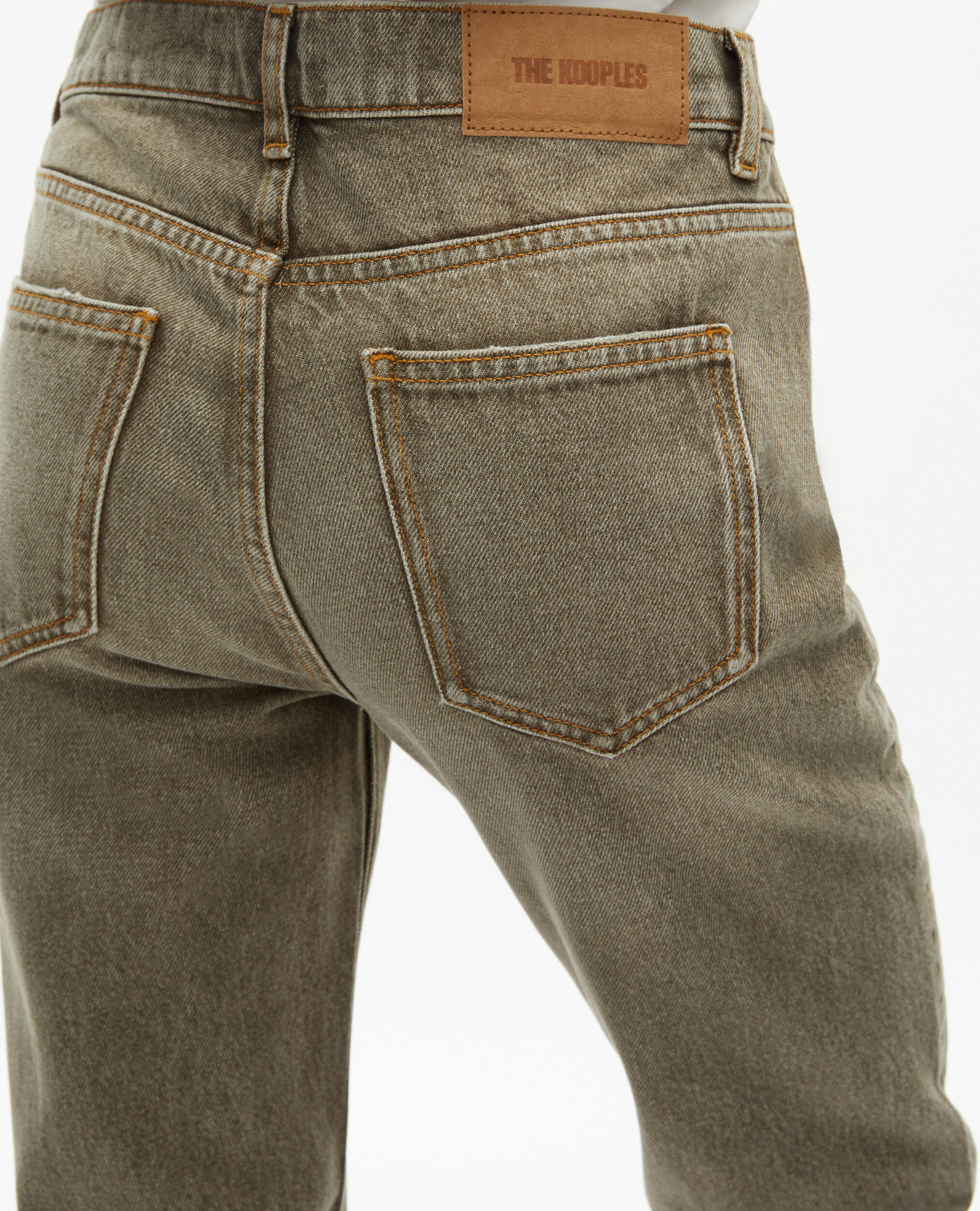 Olivfarbene Jeans mit Slim-Fit-Passform, OLIVE, hi-res image number null