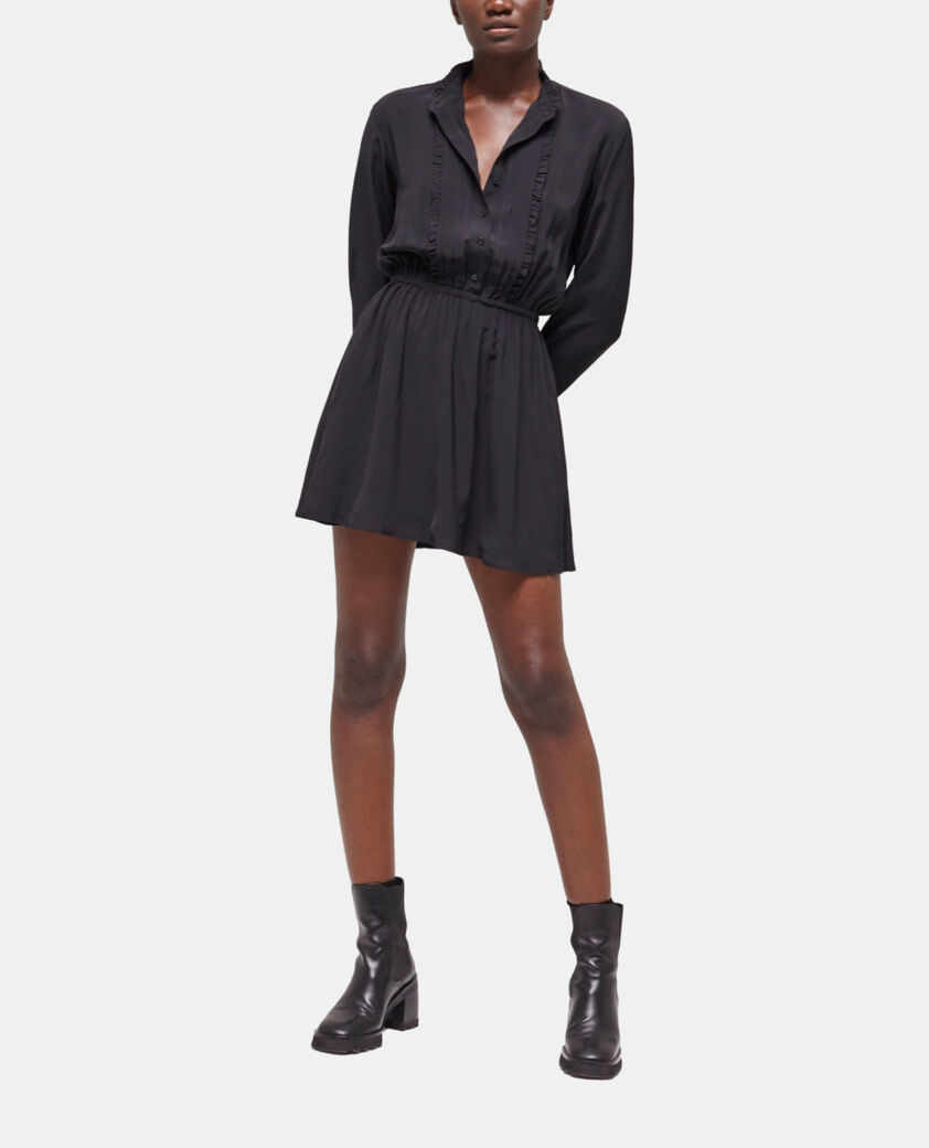 The Kooples FEMME BLACK robe courte décolletée noire