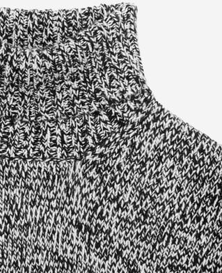 The Kooples HOMME BLACK WHITE pull col roul&eacute; moulin&eacute; noir et blanc