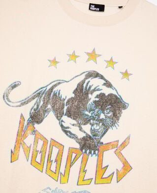 The Kooples HOMBRE ECRU camiseta con serigrafía en crudo