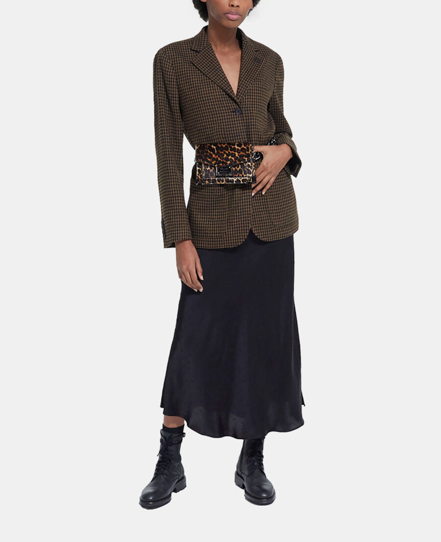 veste en laine pied-de-poule