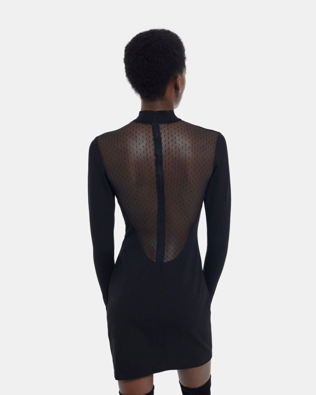 The Kooples FEMME BLACK robe courte noire