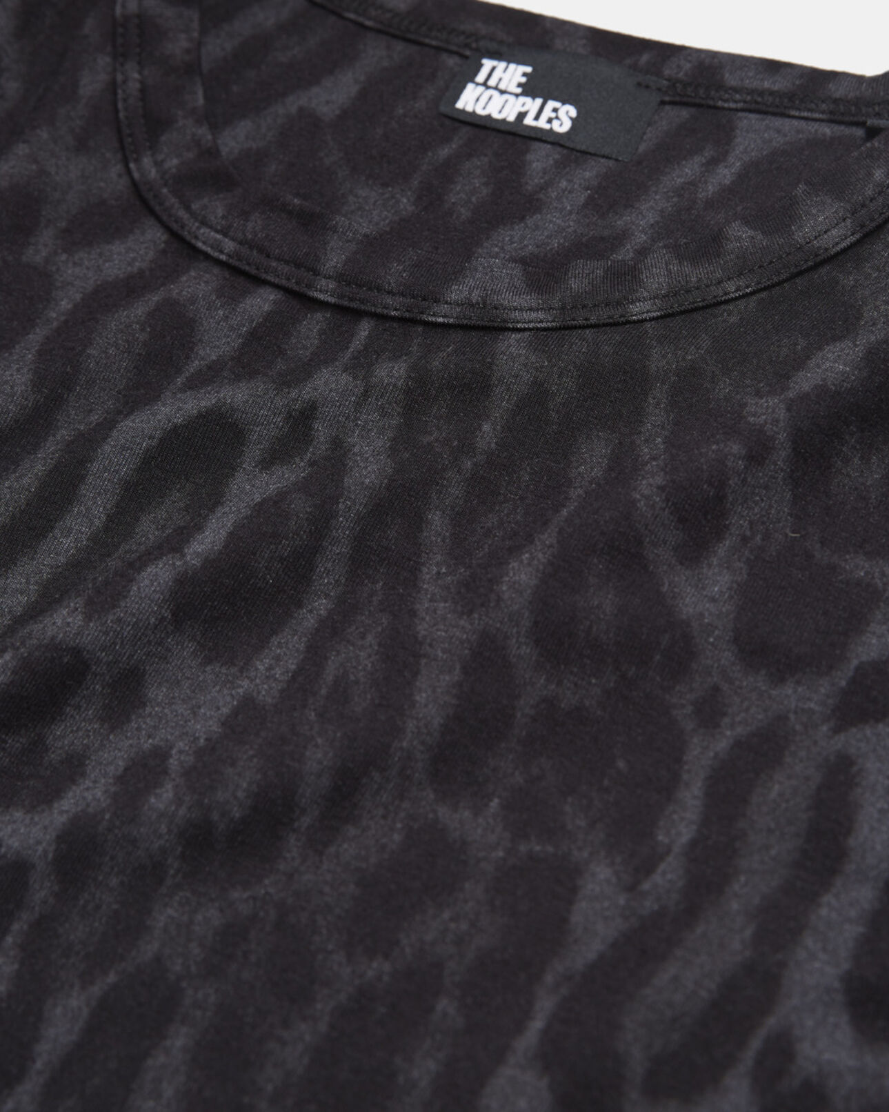 The Kooples MUJER BLACK camiseta algodón leopardo gris